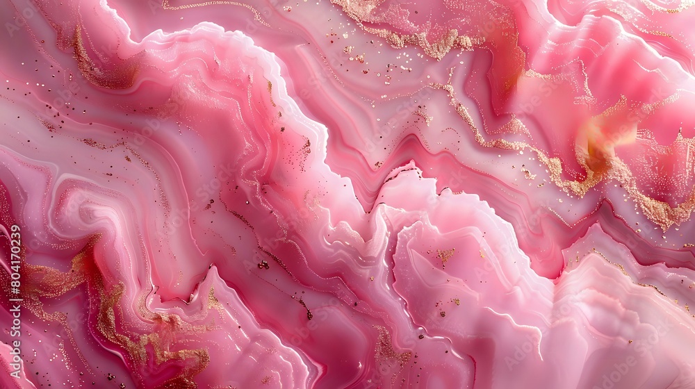 Exquisite Pink and Gold Abstract Design with Fluidity Exquisite Pink and Gold Abstract Design with Fluidity