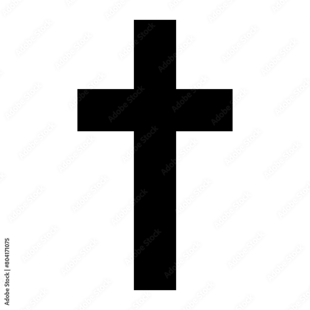 Christian cross icon. Vector illustration isolated on white background
