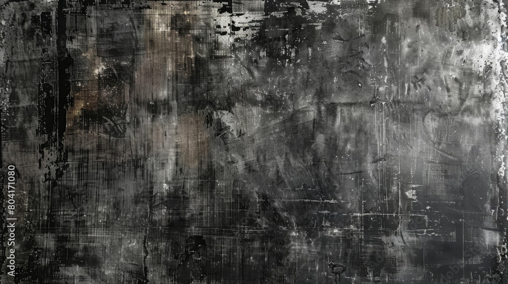 Grungy textures in shades of black and gray create an edgy vibe. Grungy textures in shades of black and gray create an edgy vibe.