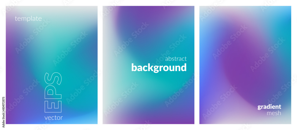 Abstract liquid background. Variation set. Vibrant color blend. Blurred fluid colours. Gradient mesh. Modern design template for posters, ad banners, brochures, flyers, covers, websites. Vector image Abstract liquid background. Variation set. Vibrant color blend. Blurred fluid colours. Gradient mesh. Modern design template for posters, ad banners, brochures, flyers, covers, websites. Vector image