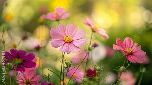 Garden Serenity  Find serenity among beautiful flowers  their delicate petals dancing in the gentle breeze.