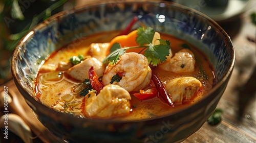 Sensational Spice: Spice up your day with a bowl of Tom Yum Pla Nil soup, a flavorful Thai dish that packs a punch with every spoonful.