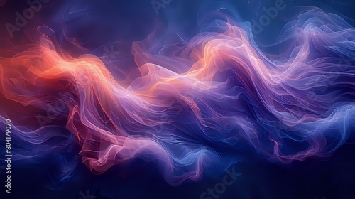 Dynamic Color Contrast: Fluid Forms in Deep Blues and Magenta