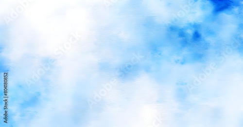 Blue watercolor background. Watercolor texture. Hand painted background.