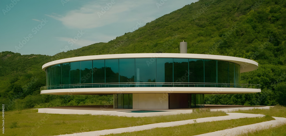 Fototapeta premium Modern house in the park