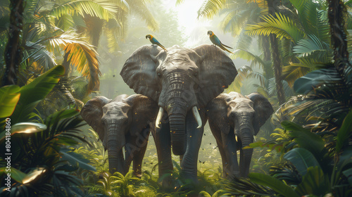 elephants in the jungle