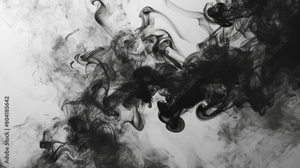 Swirling smoke patterns in shades of black and white create a mysterious texture. Swirling smoke patterns in shades of black and white create a mysterious texture.