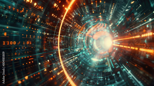 Abstract technology finance  quantum computing emerges as the harbinger of a new era  promising unparalleled processing power to unravel the intricacies of markets.