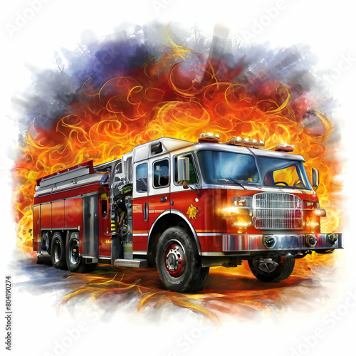 illustration of a fire truck © Rahmat
