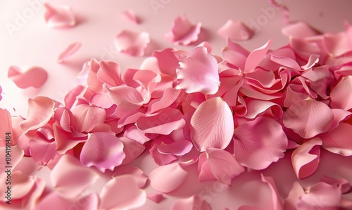 Rose petals sprinkled in a beautiful order © piai