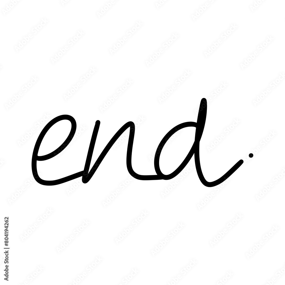 End Handwritten Word illustration End Hand Drawn Word illustration End Handwritten Word illustration End Hand Drawn Word illustration