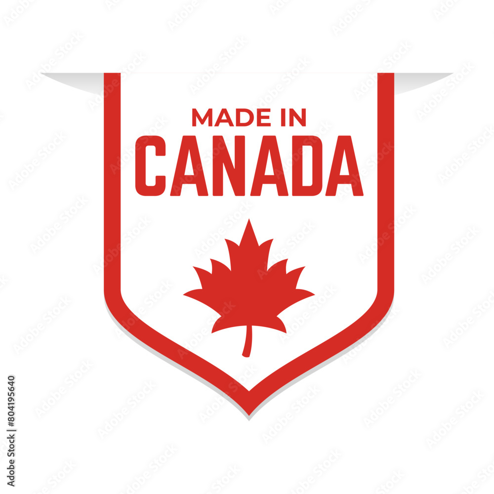 Made in canada label or logo design template Made in canada label or logo design template