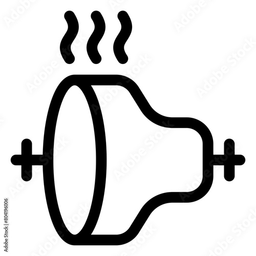 grill bbq outline icon and illustration