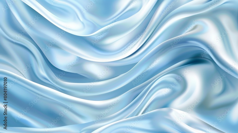 Modern illustration of a blue cream, water, or silk texture on a soft satin fabric with wavy creases. Cosmetic gel and a skincare mask surface, abstract background. Modern illustration of a blue cream, water, or silk texture on a soft satin fabric with wavy creases. Cosmetic gel and a skincare mask surface, abstract background.