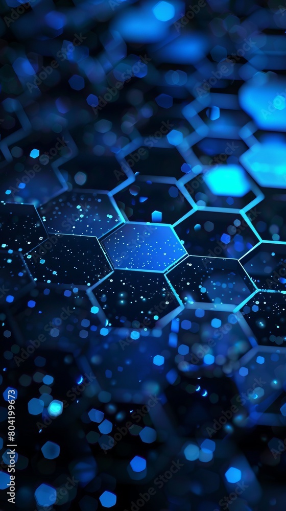 Fototapeta premium Digital hexagon abstract background