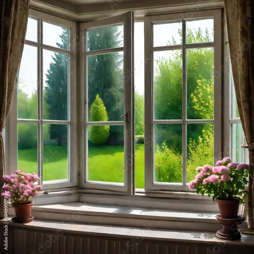 view of nature from the window of a private house
