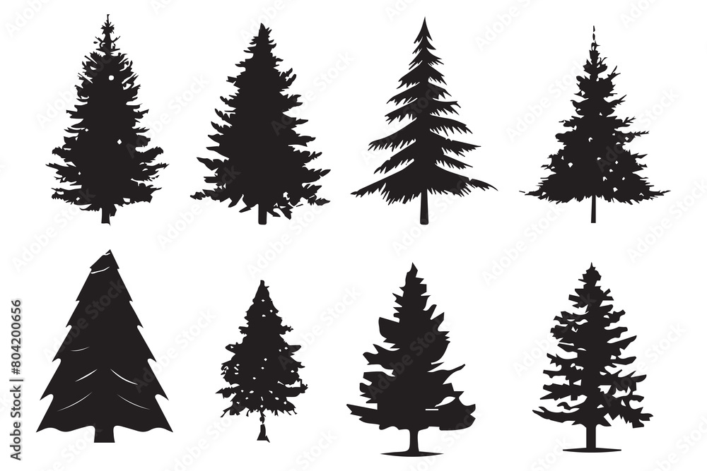Fototapeta premium Christmas Tree Bundle vector design