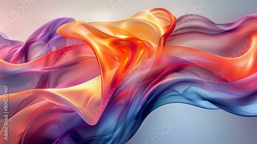 Wallpaper Mural Sleek Fluidity: Abstract Digital Artwork with Liquid Metal Aesthetic and Ethereal Glow Torontodigital.ca