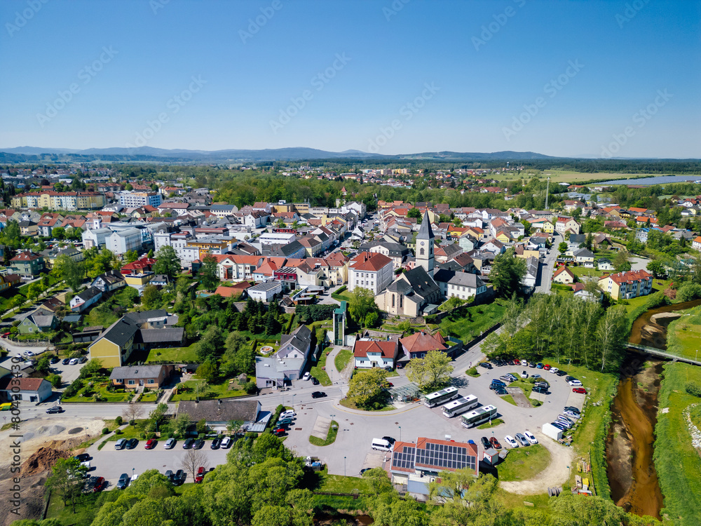 Aerial view of Gmünd town