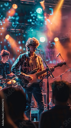 A young band performing on stage