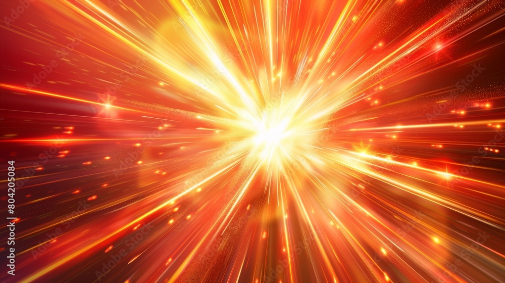 Abstract star or sun. Explosion effect. Fast motion effect. 4K & 8K background 