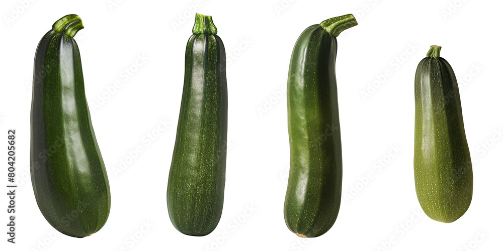 Zucchinis, Isolated, Transparent Background Zucchinis, Isolated, Transparent Background