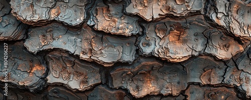 Beautiful textured tree bark pattern  seamless texture.