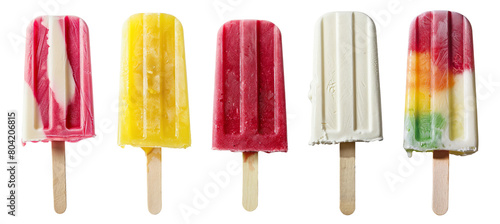 Colorful popsicle isolated on white
