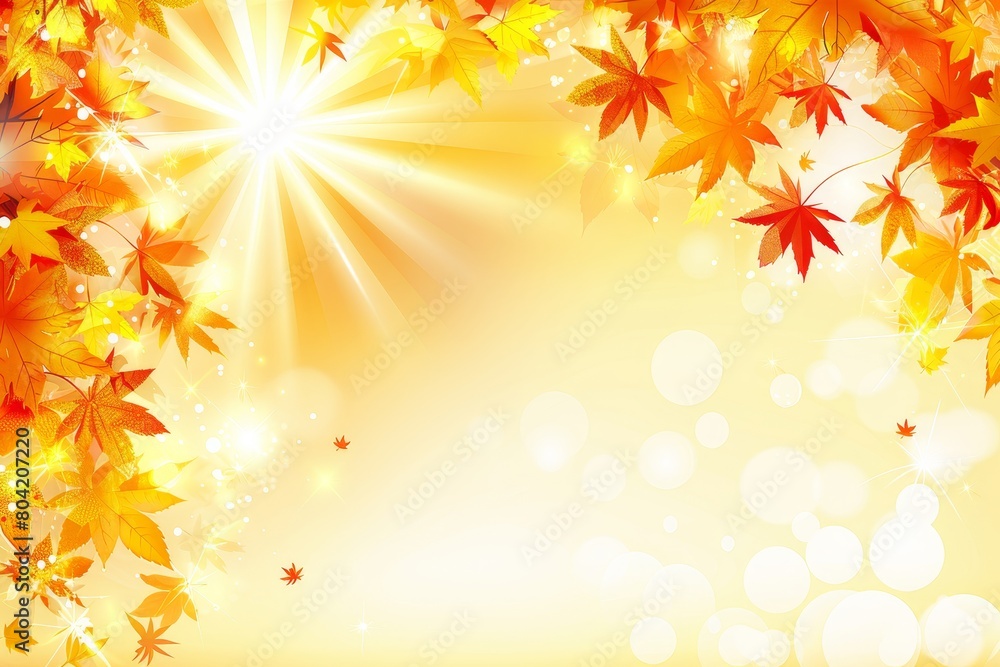 Vivid autumn leaves creating a vibrant warm background contrast for artistic visual appeal Vivid autumn leaves creating a vibrant warm background contrast for artistic visual appeal