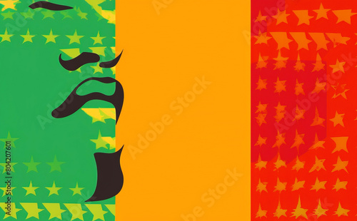 Juneteenth. Slave Emancipation Day  colorful graphic wallpaper background. AI generated.