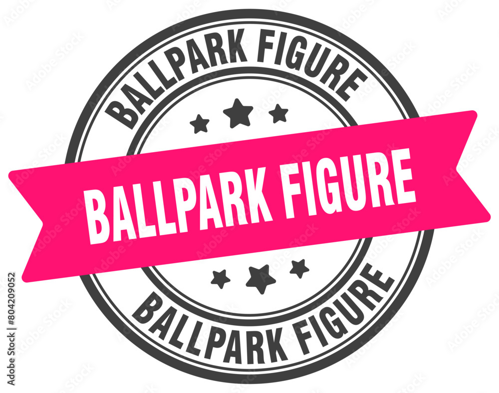 ballpark figure stamp. ballpark figure label on transparent background. round sign
