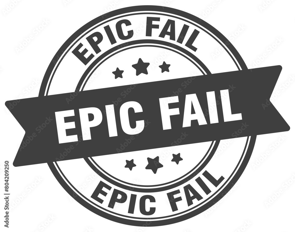 epic fail stamp. epic fail label on transparent background. round sign epic fail stamp. epic fail label on transparent background. round sign
