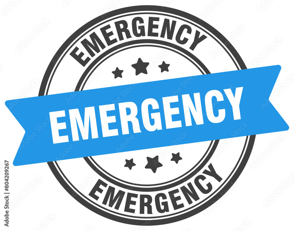 emergency stamp. emergency label on transparent background. round sign emergency stamp. emergency label on transparent background. round sign