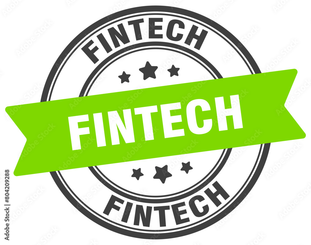 fintech stamp. fintech label on transparent background. round sign fintech stamp. fintech label on transparent background. round sign