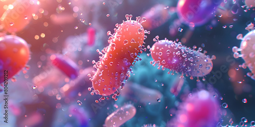Probiotics Bacteria Biology Science Microscopic medicine Digestion stomach photo