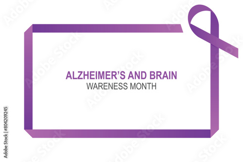 Alzheimers and Brain Awareness Month background.