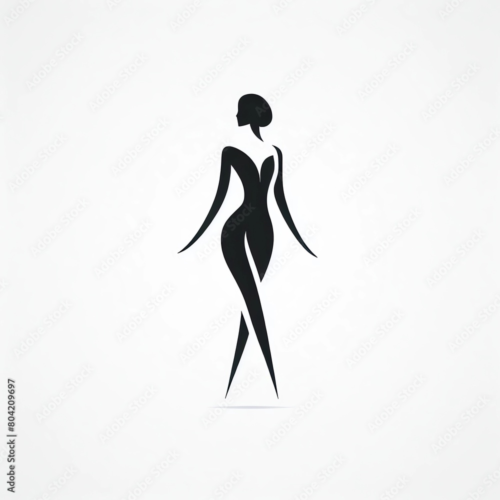Black silhouette of a woman, generative ai Black silhouette of a woman, generative ai