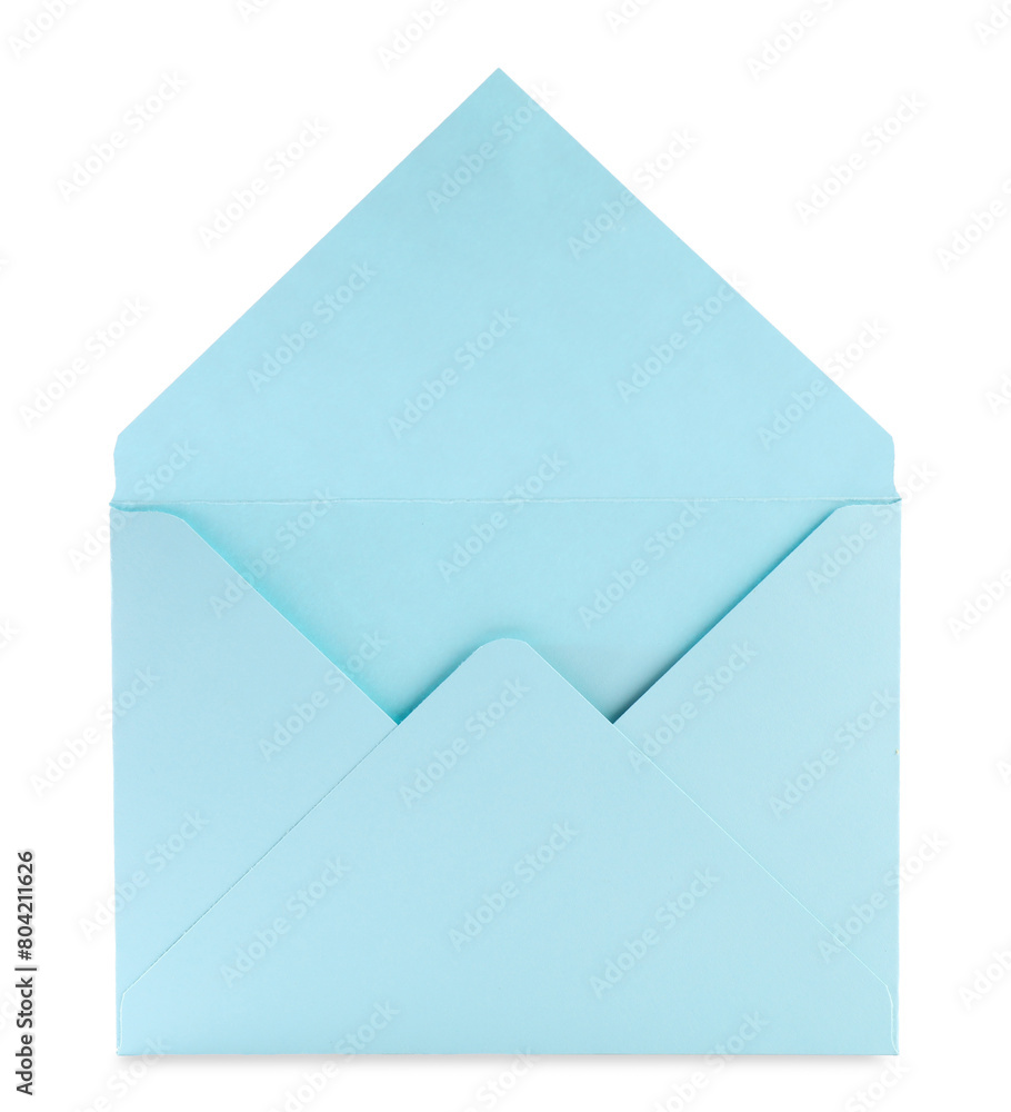 Light blue letter envelope isolated on white Light blue letter envelope isolated on white
