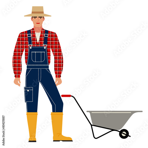 man in farmer and gardener's suit