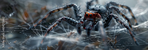 Vivid Detailing of a Spider: Fascinating Arachnid Identification Study © Logan