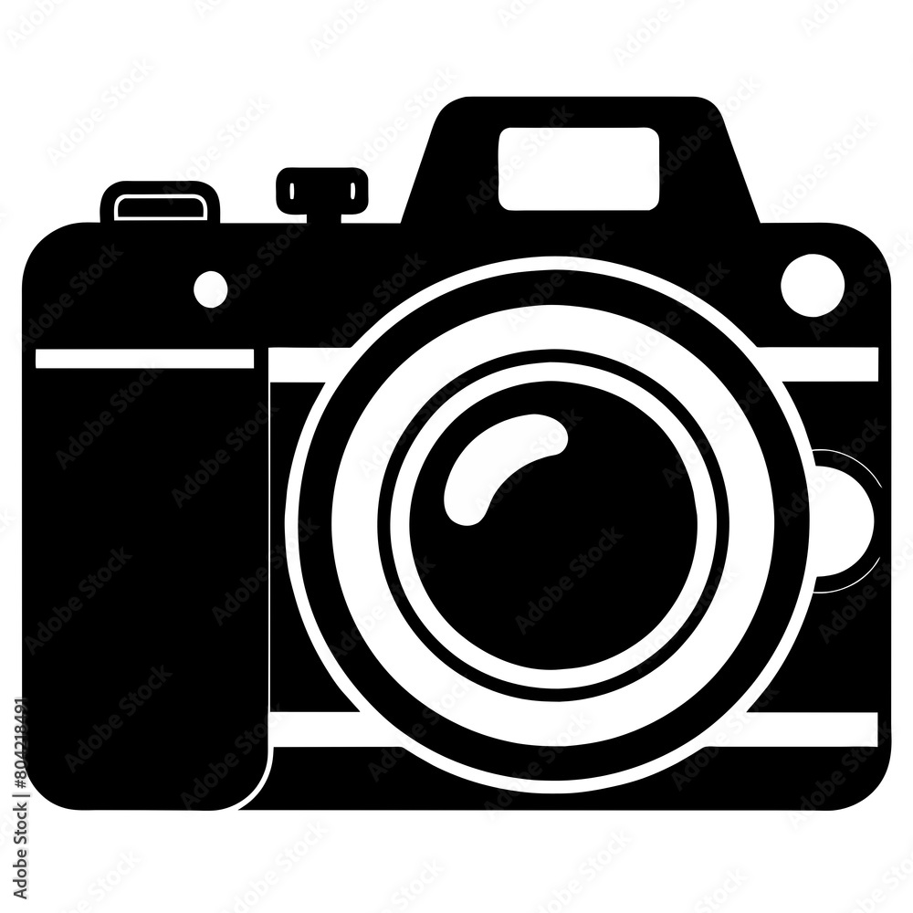 silhouette of a digital photo camera silhouette of a digital photo camera