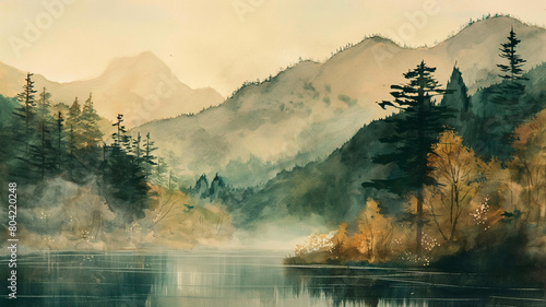 Vallée entourée de montagnes