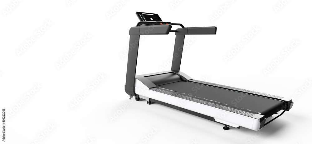 Sports simulator treadmill, isolate, white background. AI generated. Sports simulator treadmill, isolate, white background. AI generated.