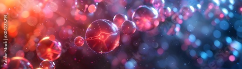 Mesmerizing Atomic Glow Neon lit Molecules Illuminate the Beauty of Molecular Chemistry photo