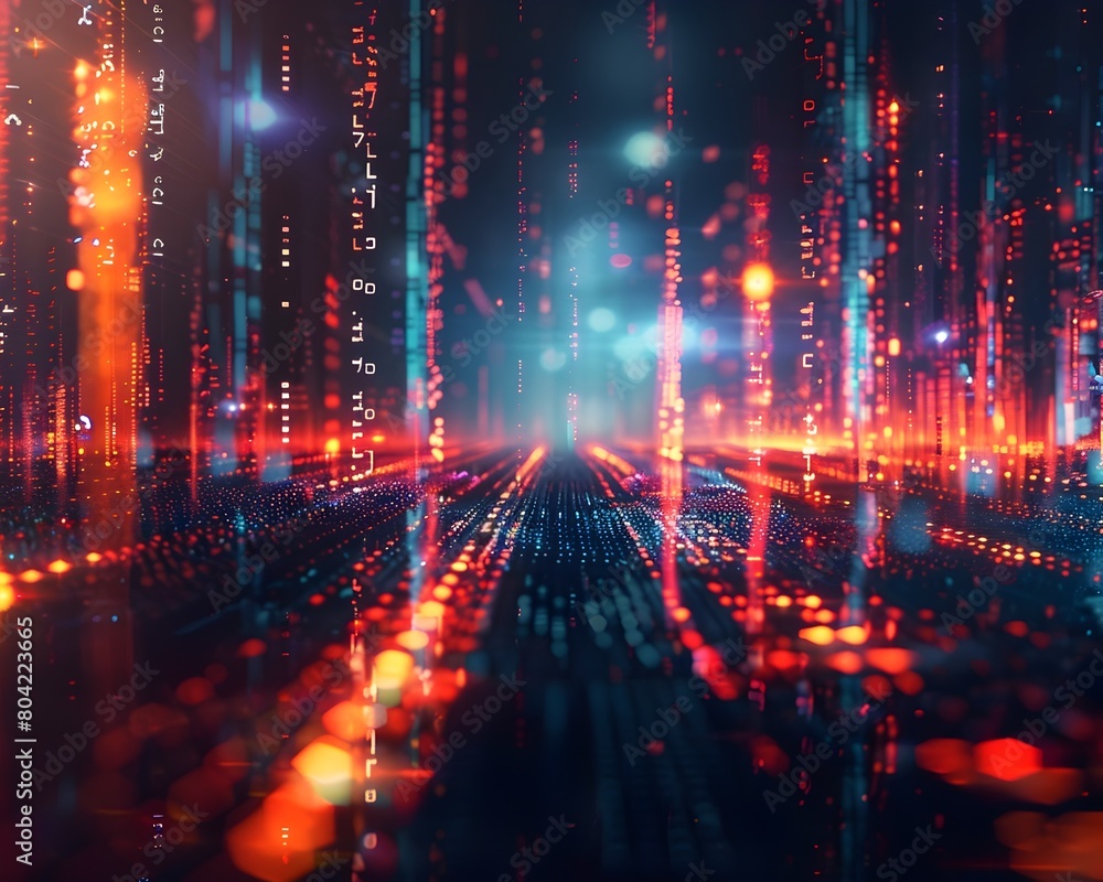 Visionary Abstract Depiction of Innovative Technology and Financial Growth Unfolding Across Expansive Digital Landscapes Visionary Abstract Depiction of Innovative Technology and Financial Growth Unfolding Across Expansive Digital Landscapes