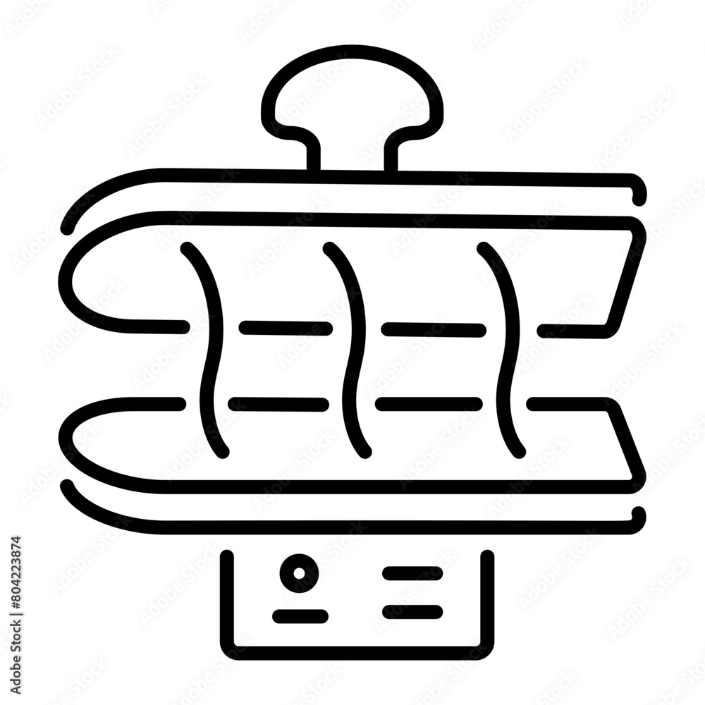 A well-designed linear icon of steam press A well-designed linear icon of steam press