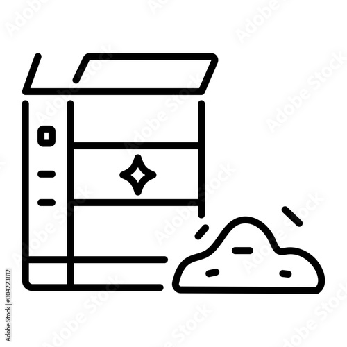 Grab this linear icon of powder detergent 