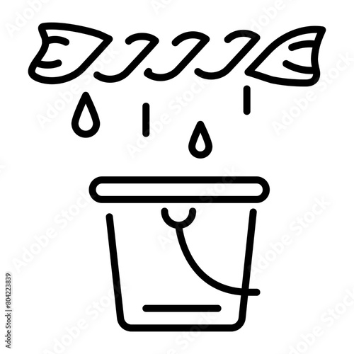 Premium line style icon of wringing clothes 