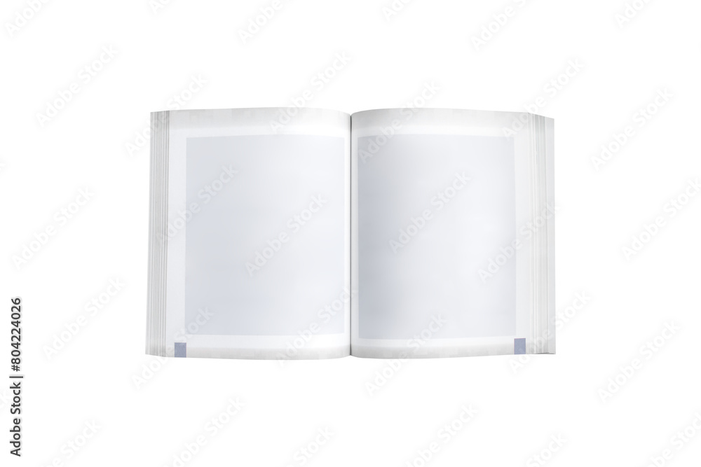 White book with blank paper page with copy space White book with blank paper page with copy space