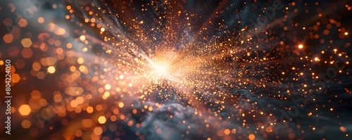 Dazzling Light Explosion with Shimmering Particles Energetic and Impactful Backdrop